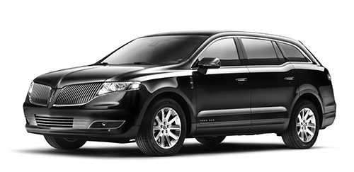 This image illustrates a black luxury Limo car showing corporate limo service